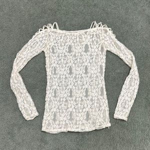 Intimately free people Lace long sleeve bodycon top